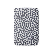 Tapis De Bain Pois bleus sur blanc (Devant (Vertical))