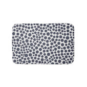 Tapis De Bain Pois bleus sur blanc (Devant)