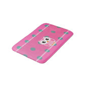 Tapis De Bain Pois cool tendance avec chouette personnalisation (Angle)