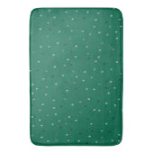 Tapis De Bain Pois d'argent sur vert (devant Vertical)