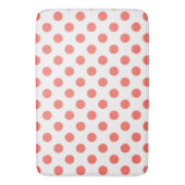 Tapis De Bain Pois de corail vivant sur blanc (devant Vertical)