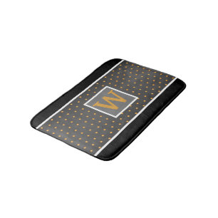 Tapis De Bain Pois d'or Faux sur Gradient gris