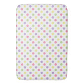 Tapis De Bain Pois en pastel sur le blanc (devant Vertical)