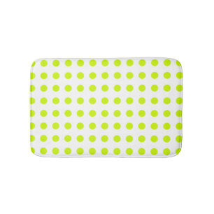 Tapis De Bain Pois frais vert citron Motif simple