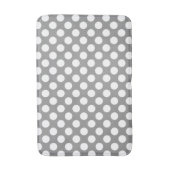 Tapis De Bain pois gris et blancs (Devant (Vertical))
