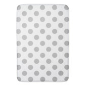 Tapis De Bain Pois gris sur blanc (devant Vertical)