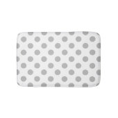 Tapis De Bain Pois gris sur blanc (Devant)