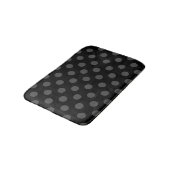Tapis De Bain Pois gris sur noir (Angle)