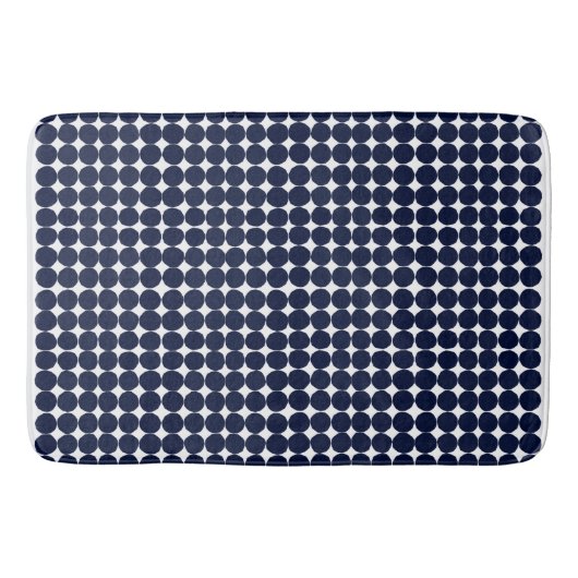Tapis De Bain Pois moderne noir et blanc (Devant)