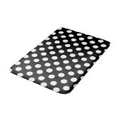 Tapis De Bain Pois noir et blanc fête d'anniversaire (Angle)