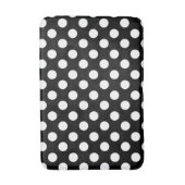 Tapis De Bain Pois noir et blanc fête d'anniversaire (Devant (Vertical))