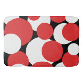 Tapis De Bain Pois noirs, blancs et rouges (Devant)