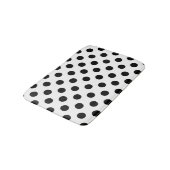Tapis De Bain pois noirs en blanc (Angle)