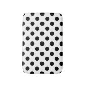 Tapis De Bain pois noirs en blanc (Devant (Vertical))
