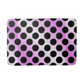 Tapis De Bain Pois noirs en rose (Devant)