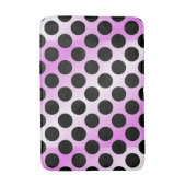 Tapis De Bain Pois noirs en rose (Devant (Vertical))