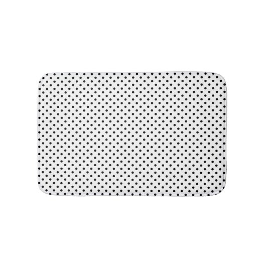 Tapis De Bain Pois noirs et blancs (Devant)