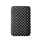 Tapis De Bain Pois noirs et blancs (Devant (Vertical))
