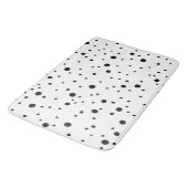 Tapis De Bain Pois noirs et blancs (Angle)