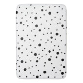 Tapis De Bain Pois noirs et blancs (devant Vertical)