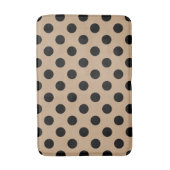 Tapis De Bain Pois noirs sur beige (Devant (Vertical))