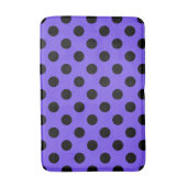 Tapis De Bain Pois noirs sur perwinkle (Devant (Vertical))
