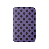 Tapis De Bain Pois noirs sur ultra violet (Devant (Vertical))