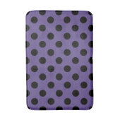 Tapis De Bain Pois noirs sur ultra violet (Devant (Vertical))