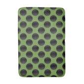 Tapis De Bain Pois noirs sur vert (Devant (Vertical))