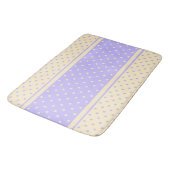 Tapis De Bain Pois, & points lavande et jaune  (Angle)