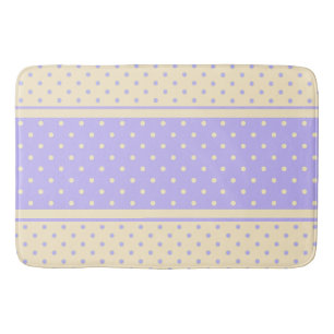 Tapis De Bain Pois, & points lavande et jaune
