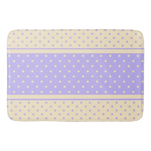 Tapis De Bain Pois, & points lavande et jaune  (Devant)