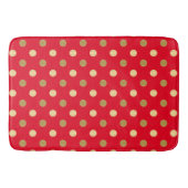 Tapis De Bain Pois Red & Gold Motif sans couture (Devant)