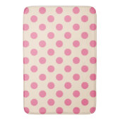 Tapis De Bain Pois roses à la crème (devant Vertical)