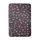 Tapis De Bain Pois roses sur noir (Devant (Vertical))