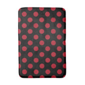 Tapis De Bain Pois rouge et noir (Devant (Vertical))