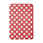 Tapis De Bain Pois rouges et blancs (Devant (Vertical))