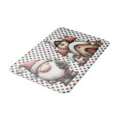 Tapis De Bain Pois rouges et verts (Angle)