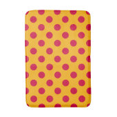 Tapis De Bain Pois rouges sur jaune (Devant (Vertical))