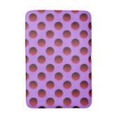 Tapis De Bain Pois rouges sur violet (Devant (Vertical))