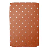 Tapis De Bain Pois rouille et blanc (devant Vertical)