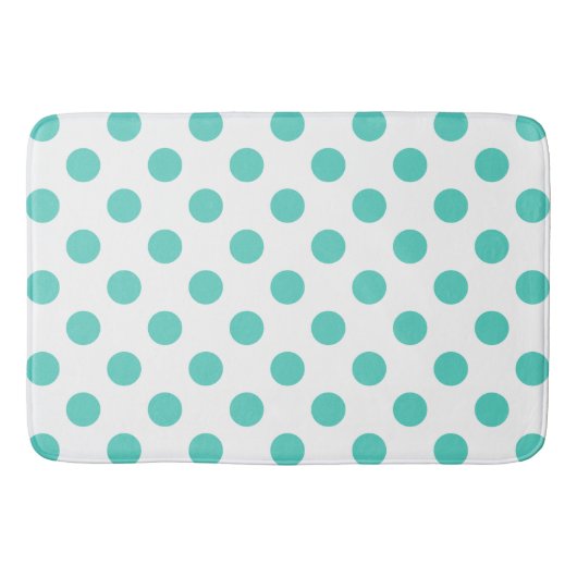 Tapis De Bain Pois turquoise (Devant)