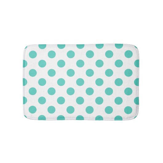 Tapis De Bain Pois turquoise (Devant)