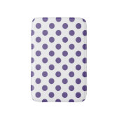 Tapis De Bain Pois ultra violets sur blanc (Devant (Vertical))