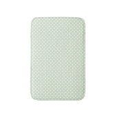 Tapis De Bain Pois vert et blanc Poka Dot (Devant (Vertical))