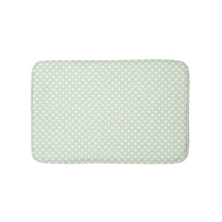 Tapis De Bain Pois vert et blanc Poka Dot