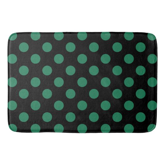 Tapis De Bain Pois vert et noir (Devant)