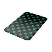 Tapis De Bain Pois vert et noir (Angle)