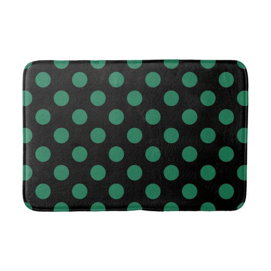 Tapis De Bain Pois vert et noir (Devant)