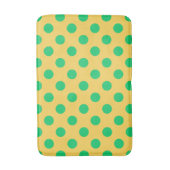 Tapis De Bain Pois verts sur jaune (Devant (Vertical))